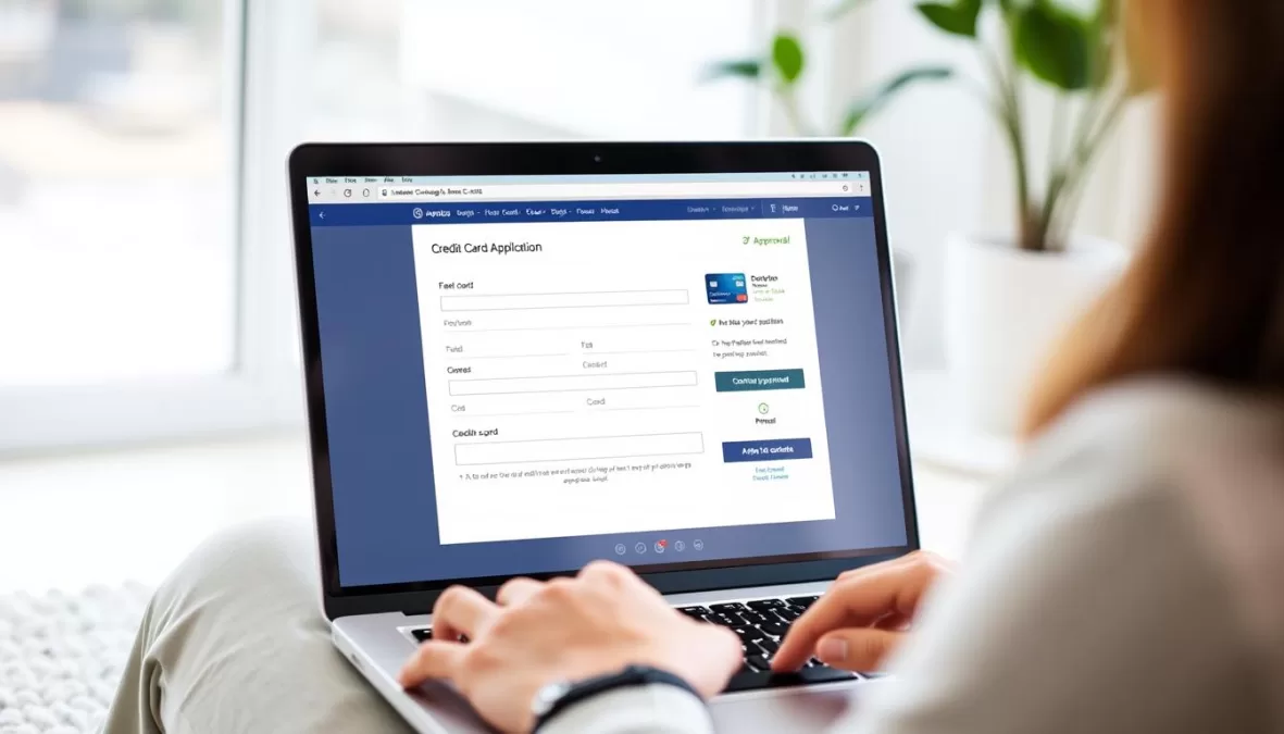 Person completing online application for one of the top 10 best credit cards in India 2025