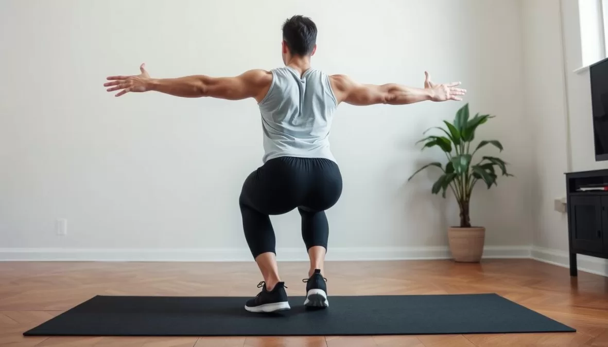 Person demonstrating the Full-Body Burner workout from Top 10 home workouts without equipment 2025