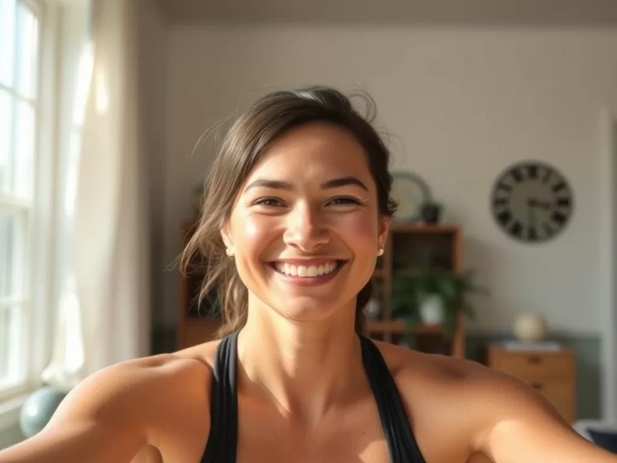 Person enjoying the benefits of home workouts without equipment in 2025