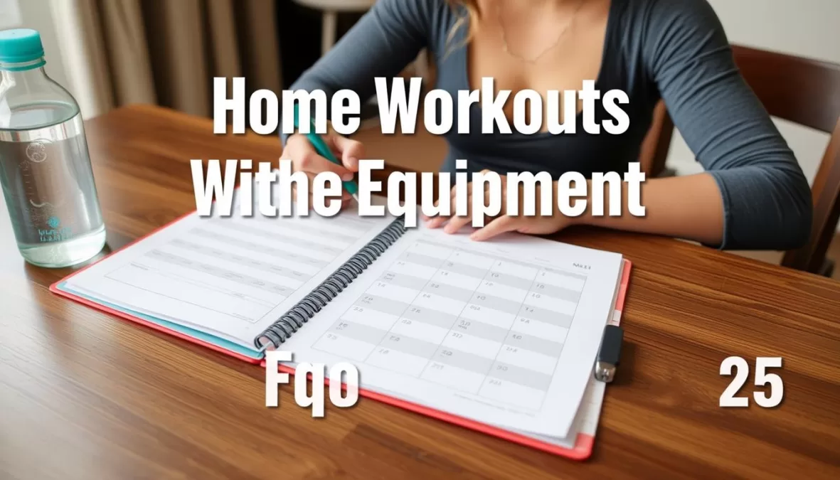 Person planning their home workout routine without equipment for 2025