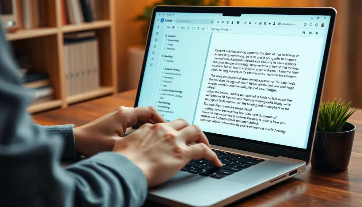 Person using AI writing tools to create blog content for Top 10 side hustles with AI 2025