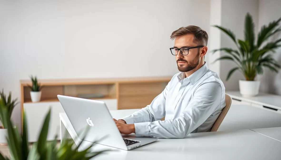 Person using laptop with AI tools for side hustles in 2025