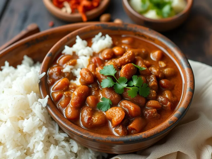 Rajma curry served with rice