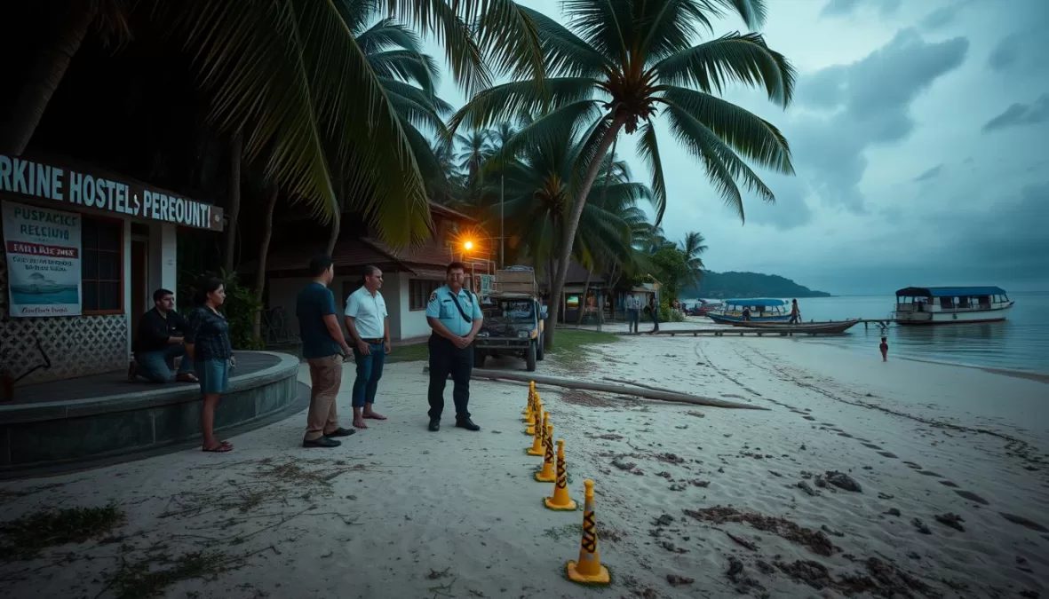 Scene from The Backpacker Trail showing investigation across Southeast Asian locations