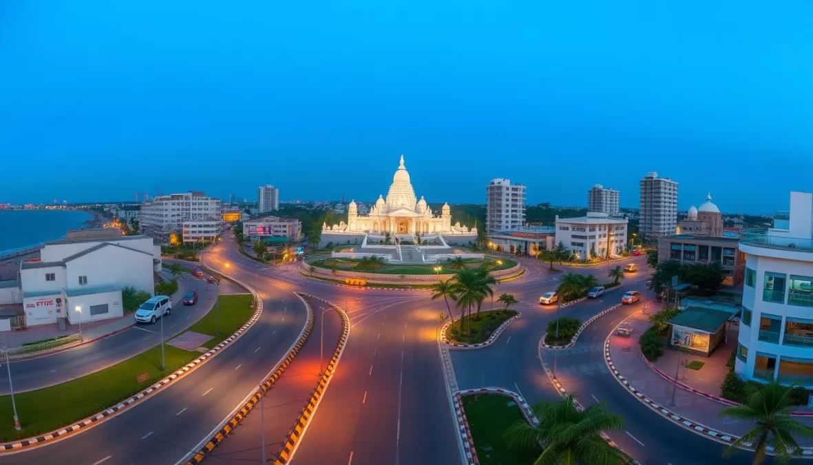 Scenic view of Mangalore showing its coastal beauty and well-maintained urban infrastructure that contributes to its status as the safest city in India 2025