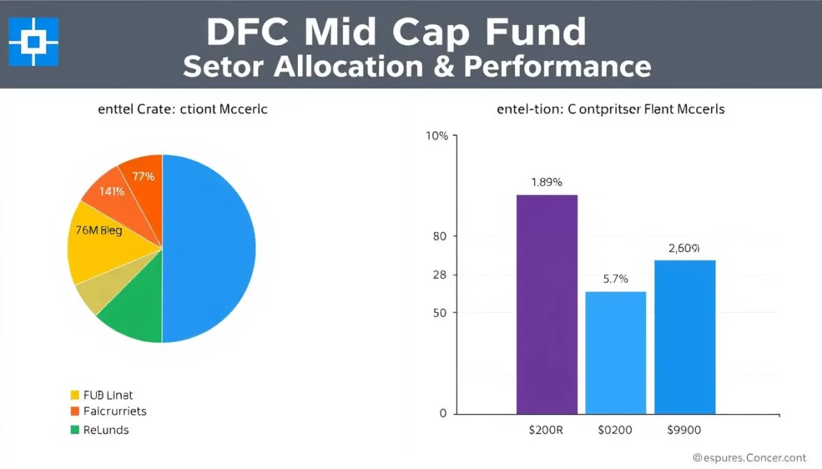 Sector allocation and performance metrics of HDFC Mid Cap Fund for top 10 mutual funds to invest in 2026 for long term