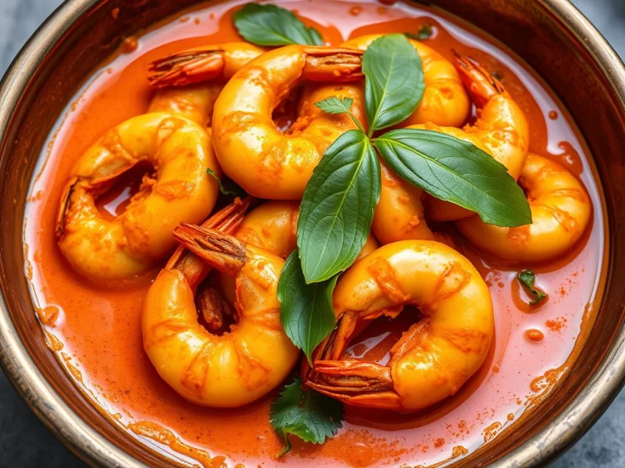 Spicy Indian prawn curry