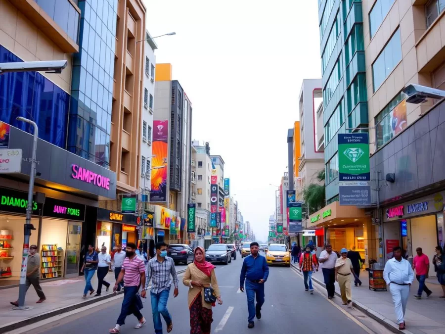 Surat's diamond district and clean streets highlighting its position as the fourth safest city in India 2025