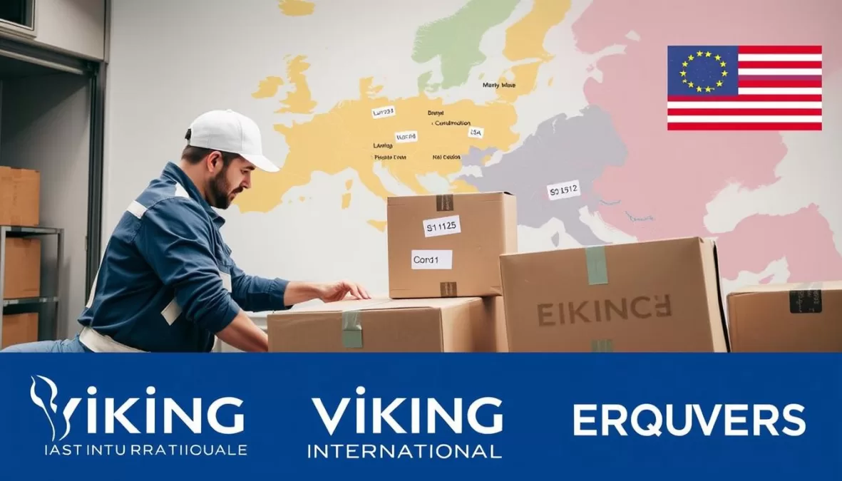 Viking International Movers specialists handling a relocation from USA to Europe