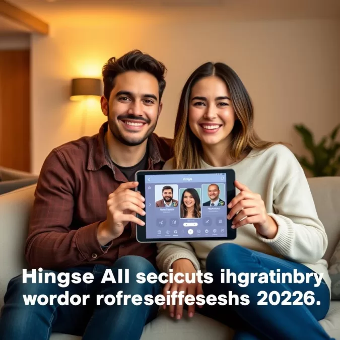 Young couple who met on Hinge AI sharing their success story in 2026