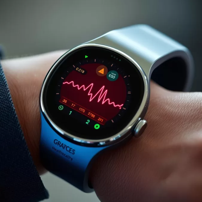 Advanced healthcare wearable displaying comprehensive health metrics, representing one of the Top 10 Products People Spent the Most Money on in 2025