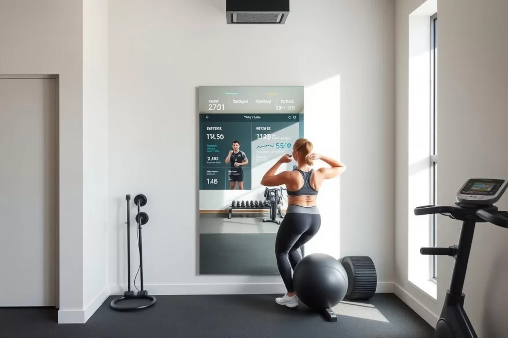 Advanced smart home fitness equipment with interactive display showing one of the Top 10 Products People Spent the Most Money on in 2025