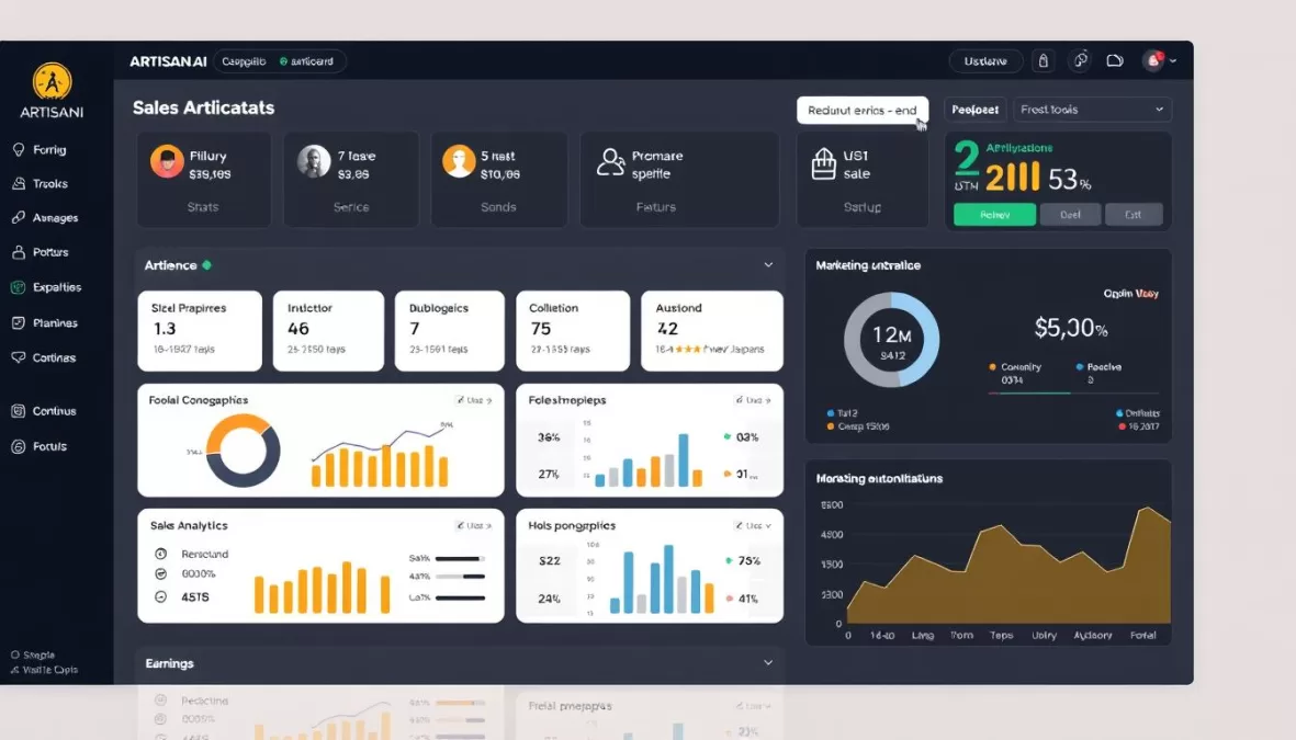 ArtisanAI comprehensive AI image monetization dashboard