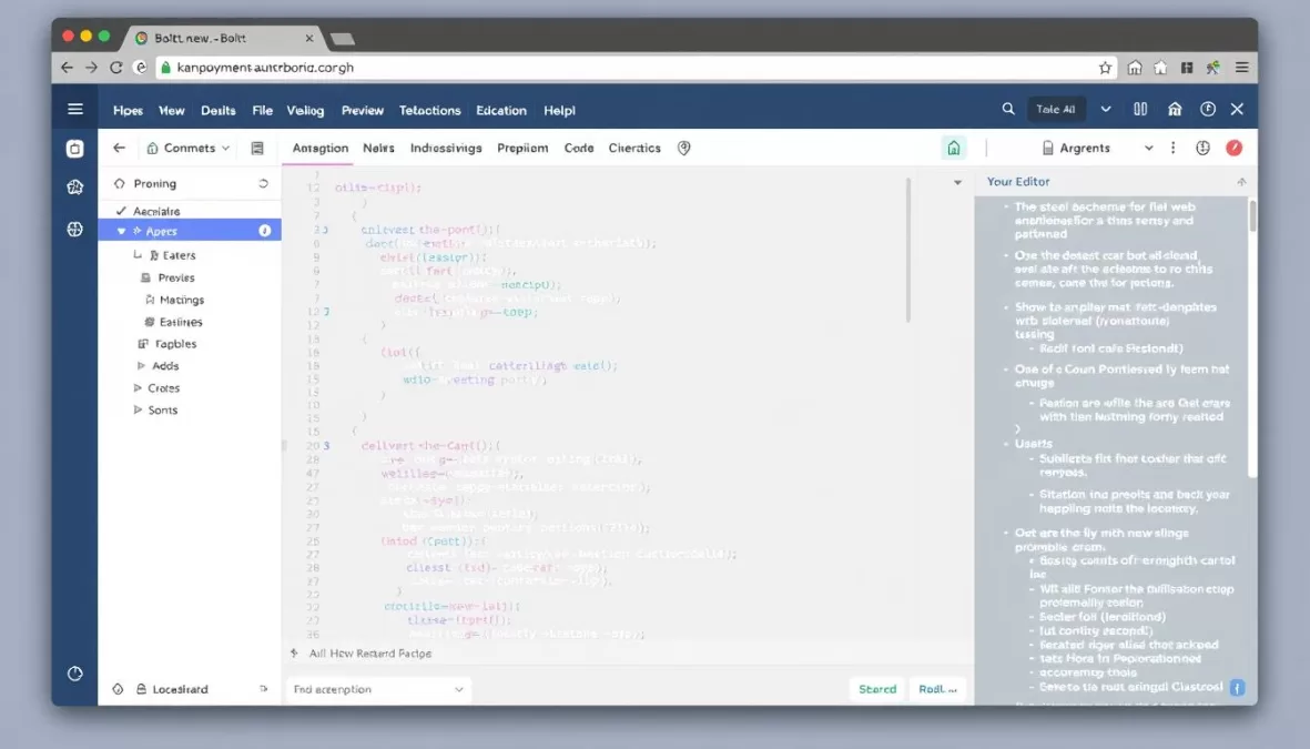 Bolt.new browser-based AI coding platform showing full-stack web development for top 10 best AI for coding in 2025