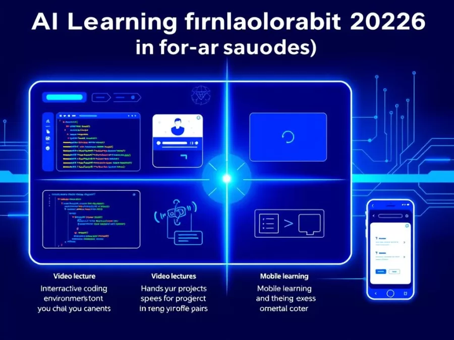 Comparison of different AI certification for beginners 2026 learning formats showing online platforms