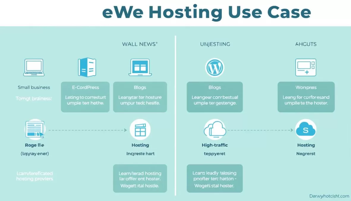 Comparison of different web hosting use cases showing best options for various website types for top 10 web hosting reviews 2025