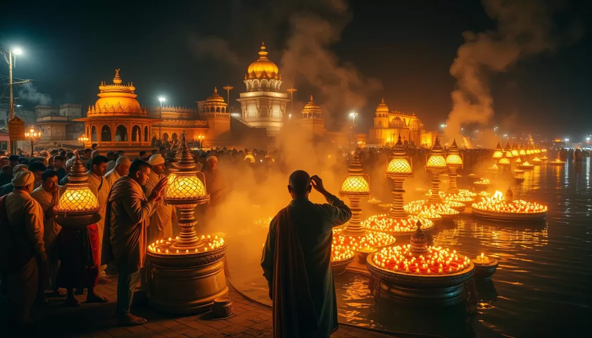 Evening Ganga Aarti ceremony at Dashashwamedh Ghat in Varanasi with illuminated rituals, one of the top 10 best travel destinations in India for 2026