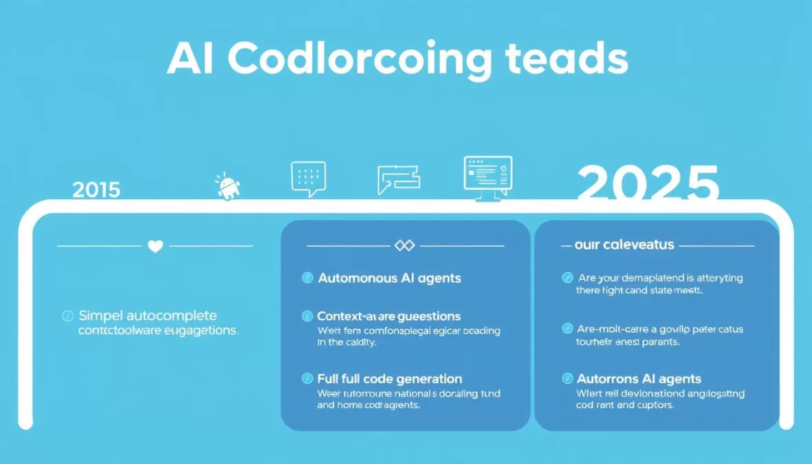 Evolution of AI coding tools from simple autocomplete to advanced AI agents in 2025