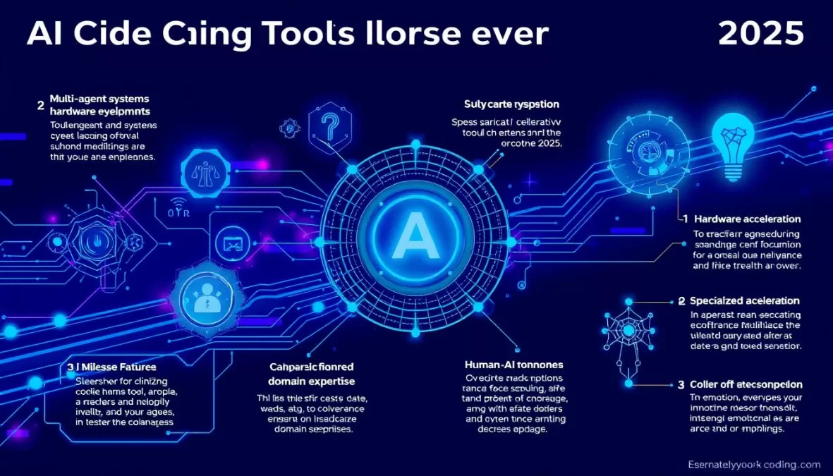 Future trends in AI coding showing autonomous development for top 10 best AI for coding in 2025