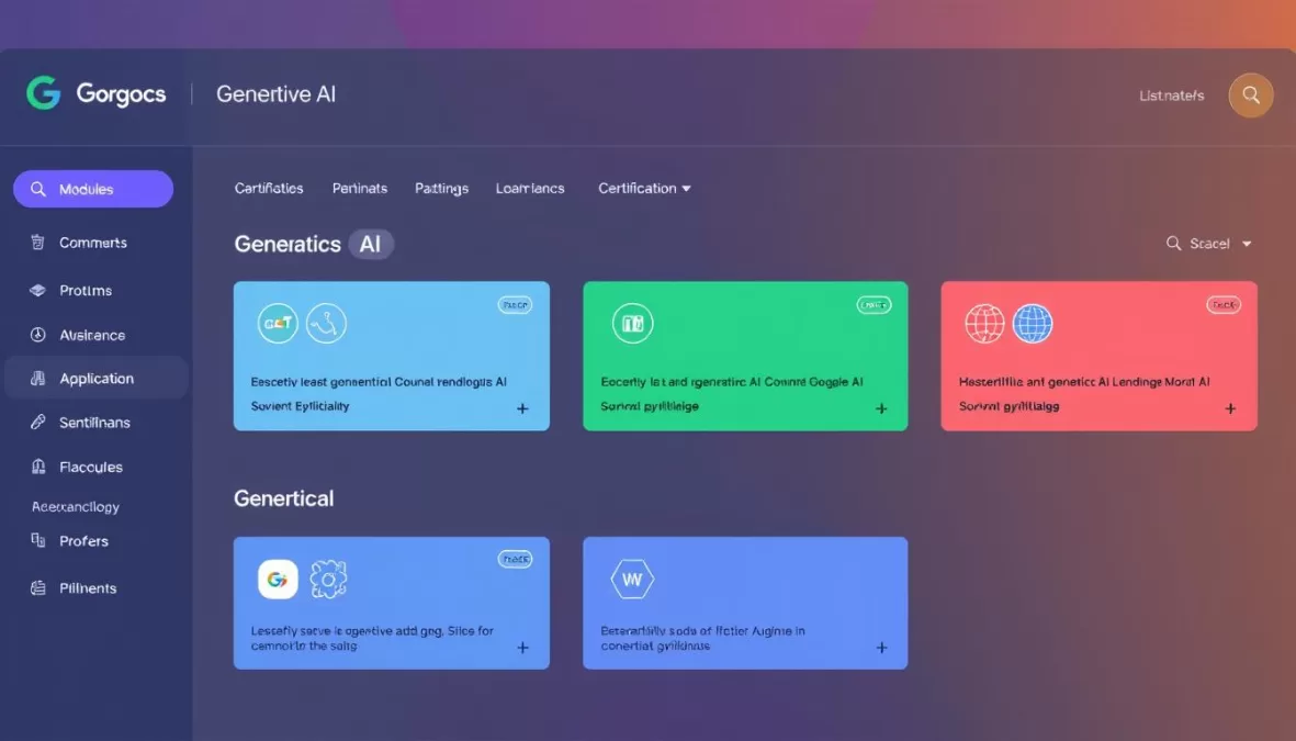 Google AI Essentials certification dashboard showing generative AI modules for beginners in 2026