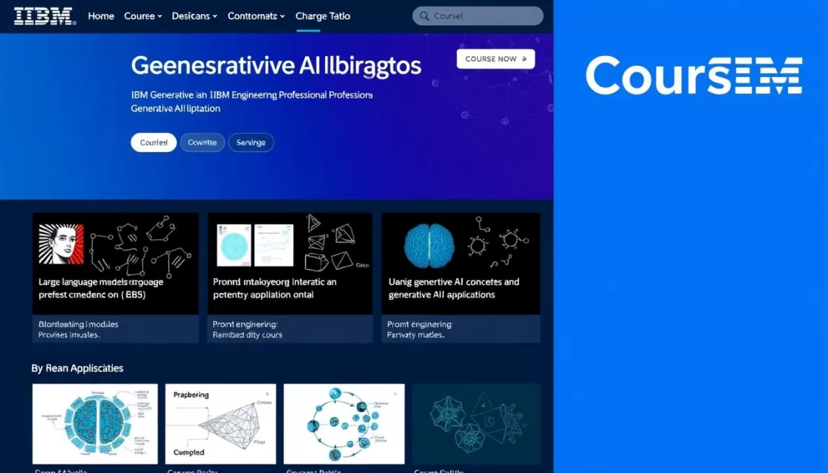 IBM Generative AI Engineering certification showing LLM and prompt engineering modules for beginners 2026