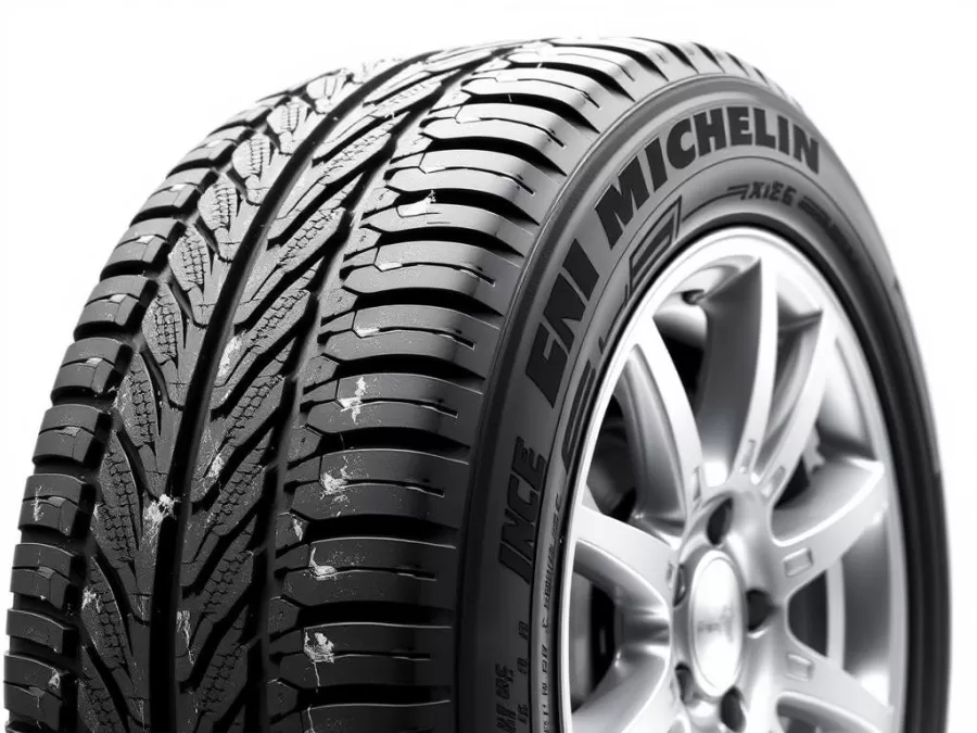 Michelin X-Ice Snow SUV tire showing reinforced sidewall and winter tread pattern