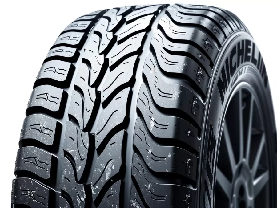 Michelin X-Ice Snow winter tire showing detailed tread pattern optimized for ice and snow performance