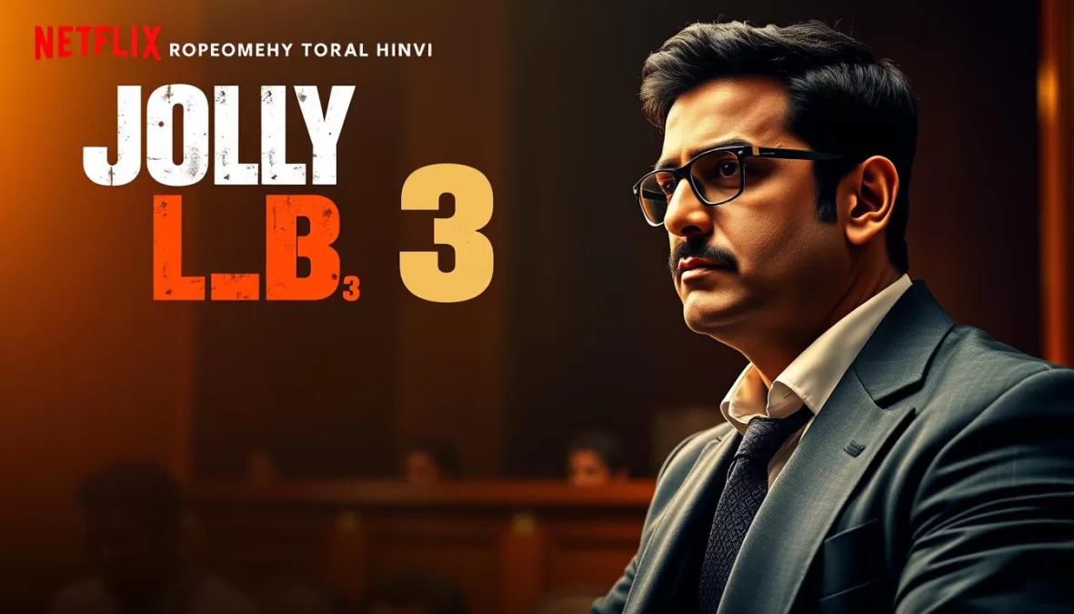 Netflix 2025 की Top 10 हिंदी फिल्में में शामिल जॉली एलएलबी 3 फिल्म का पोस्टर