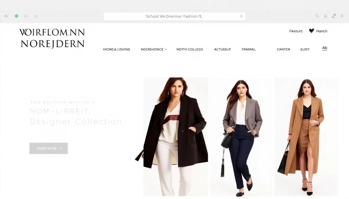 Nordstrom website showcasing luxury women's fashion collections