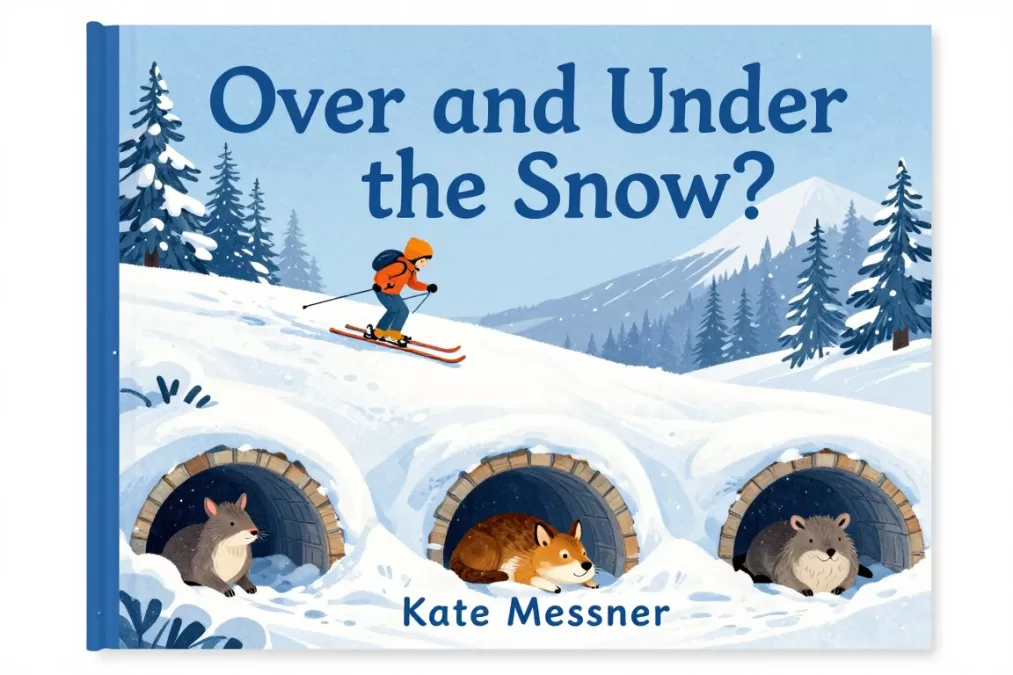 Over and Under the Snow book cover showing winter landscape