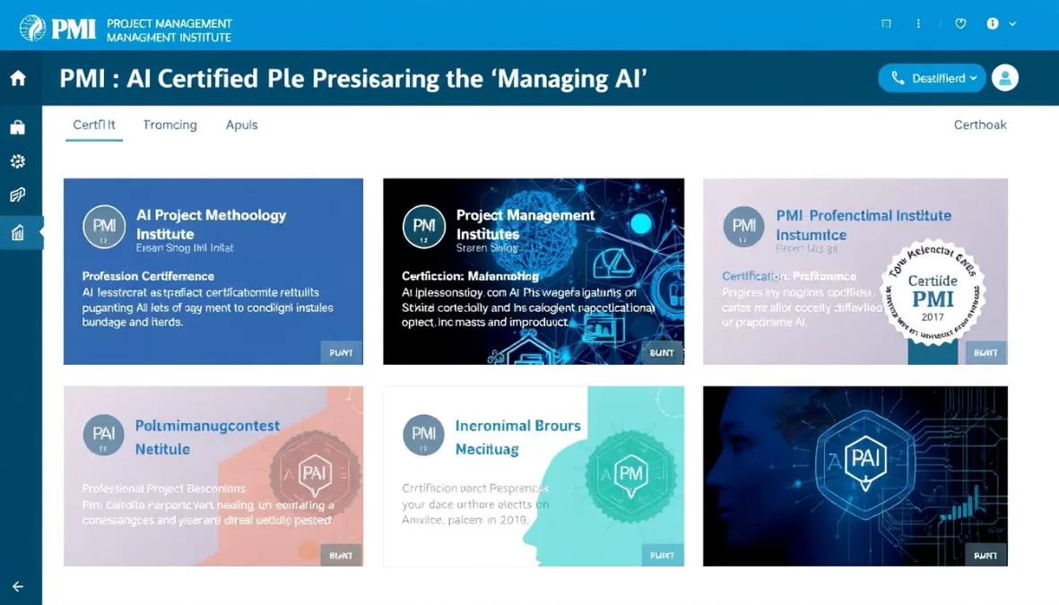 PMI Certified Professional in Managing AI certification dashboard for project managers in 2026