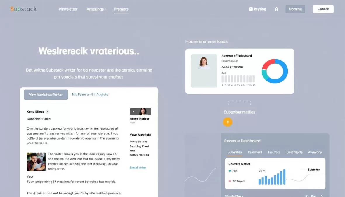 Substack interface showing newsletter subscription platform for writers and content creators