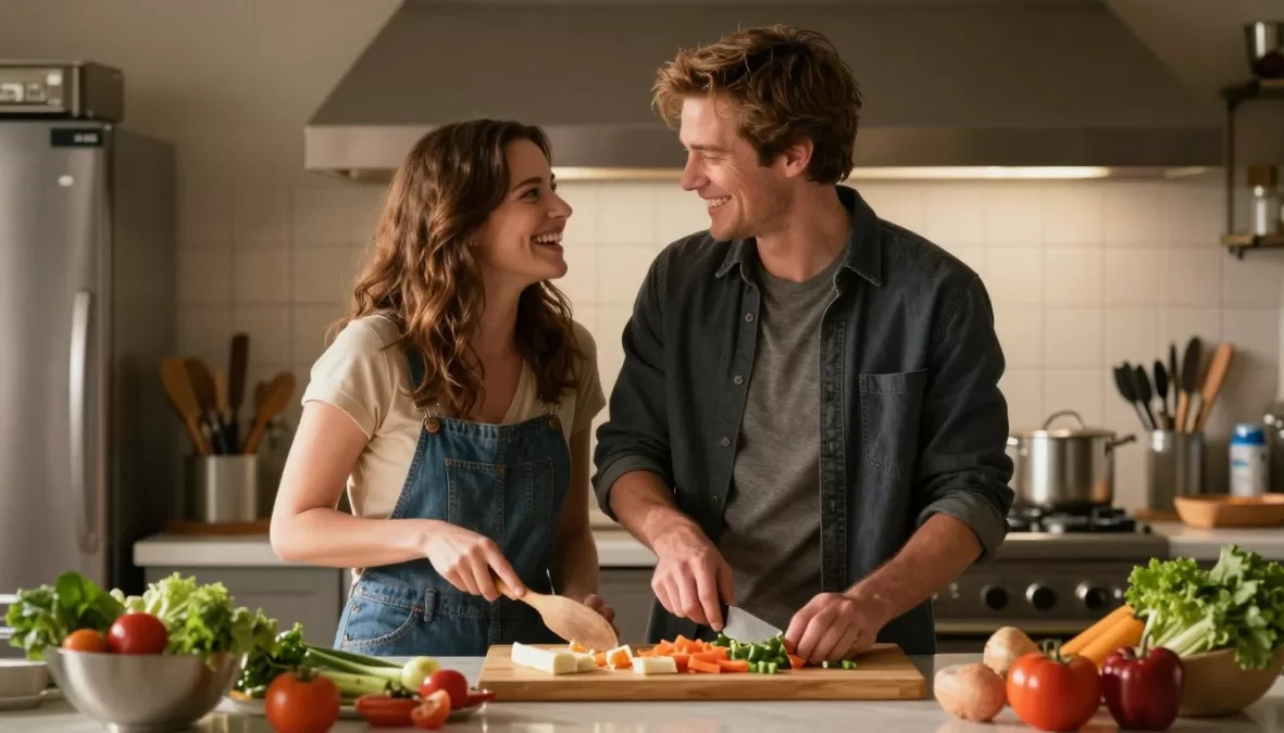 The Recipe romantic comedy showing couple cooking together