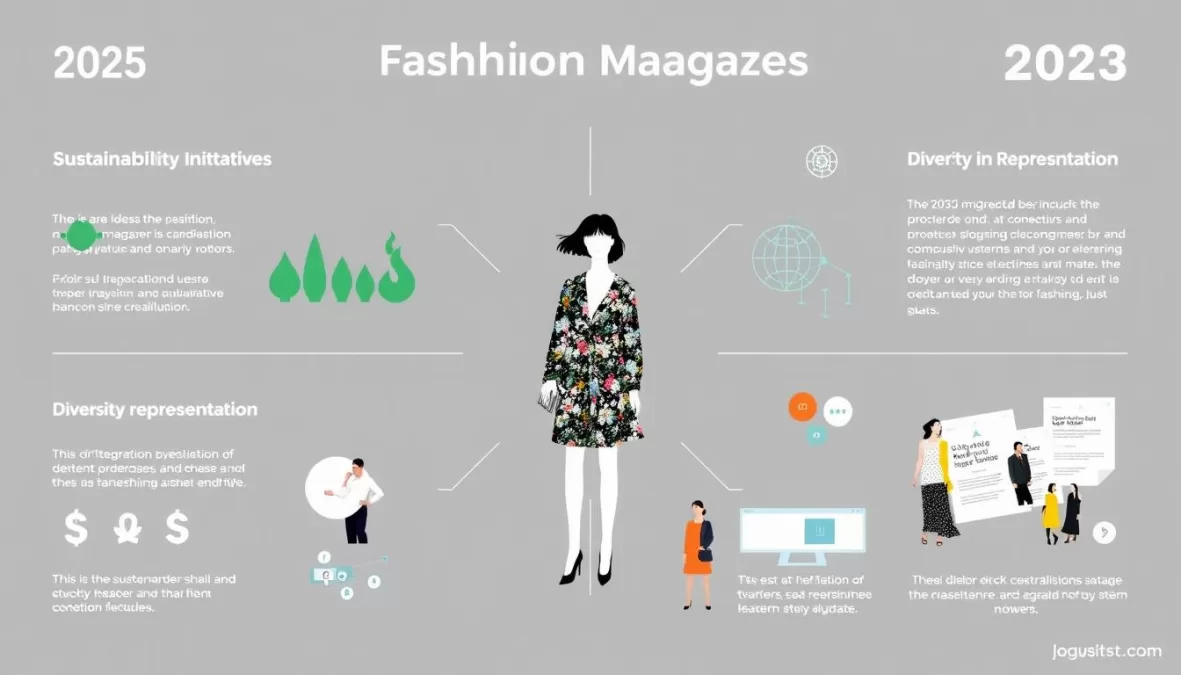 Visual representation of trends shaping fashion magazines in 2025