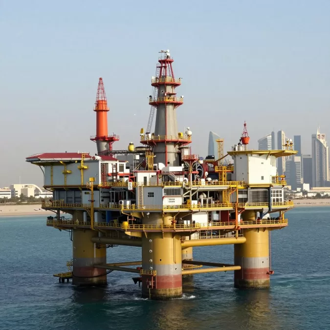 Abu Dhabi's offshore oil facilities in the UAE