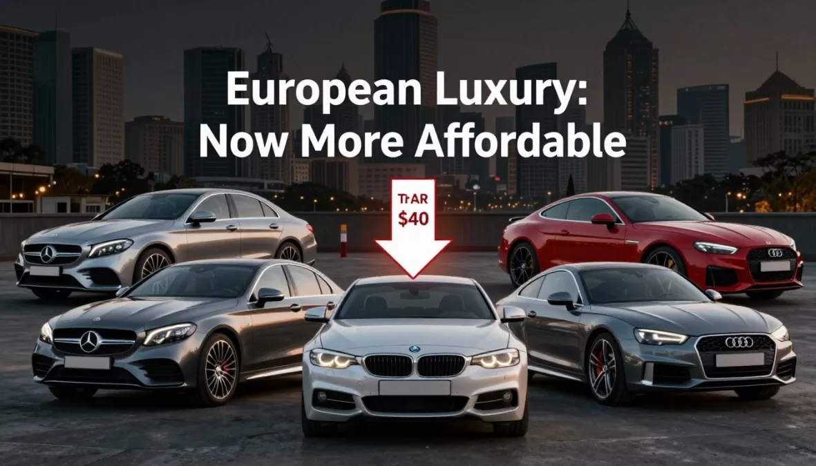 Collage of top 10 European cars coming to India in 2026 with tax cut benefits