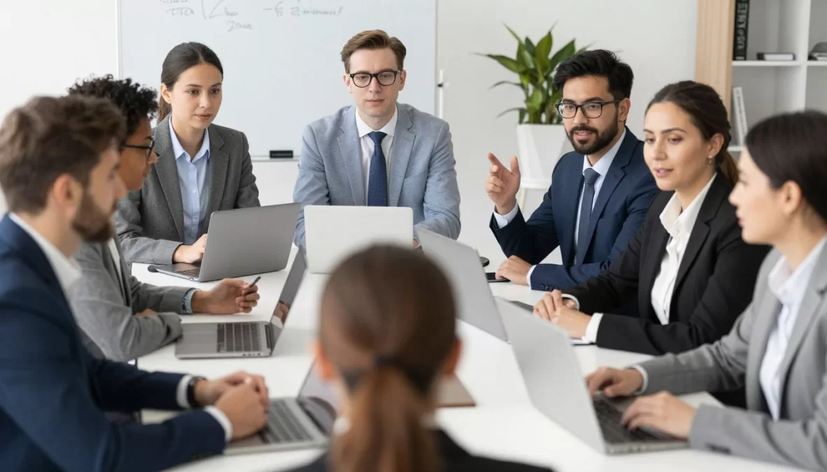 Diverse group of successful professionals in various careers