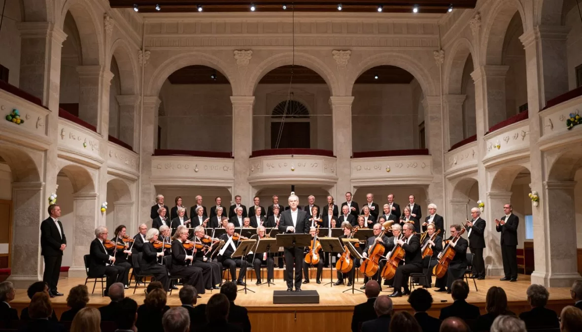 Easter concert at Salzburg Festival with orchestra performing in the historic Felsenreitschule venue for Easter in Europe 2026