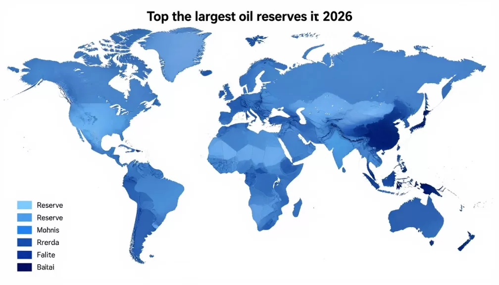 Global oil reserves map highlighting top 10 oil reserve countries in the world 2026
