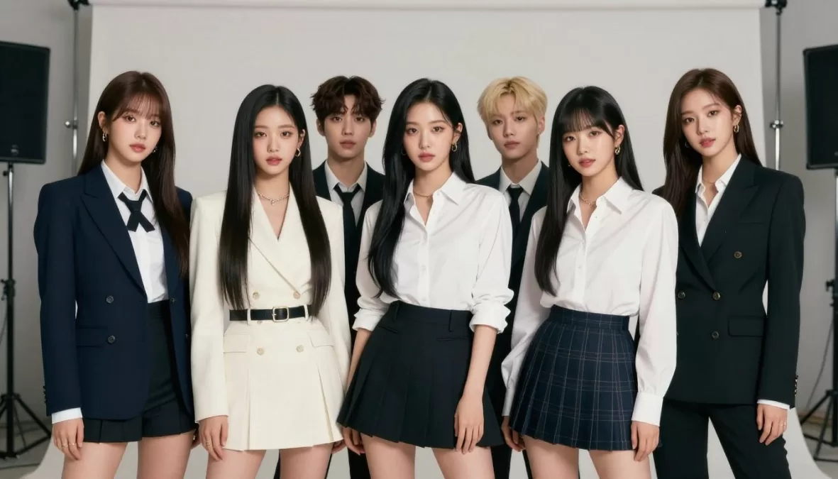 IVE showcasing their elegant concept and powerful performances, ranked #2 in top 10 kpop groups 2026