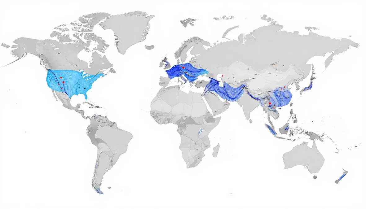 Map showing geopolitical significance of major oil trade routes and strategic chokepoints