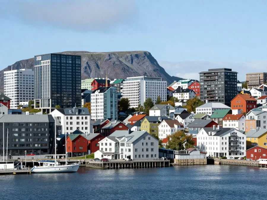 Modern Nuuk skyline showing contemporary Greenlandic architecture and urban development