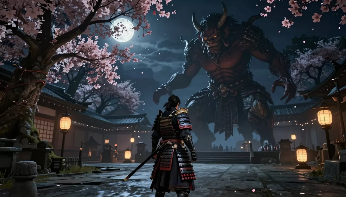 Nioh 3 featuring a samurai battling yokai monsters in feudal Japan