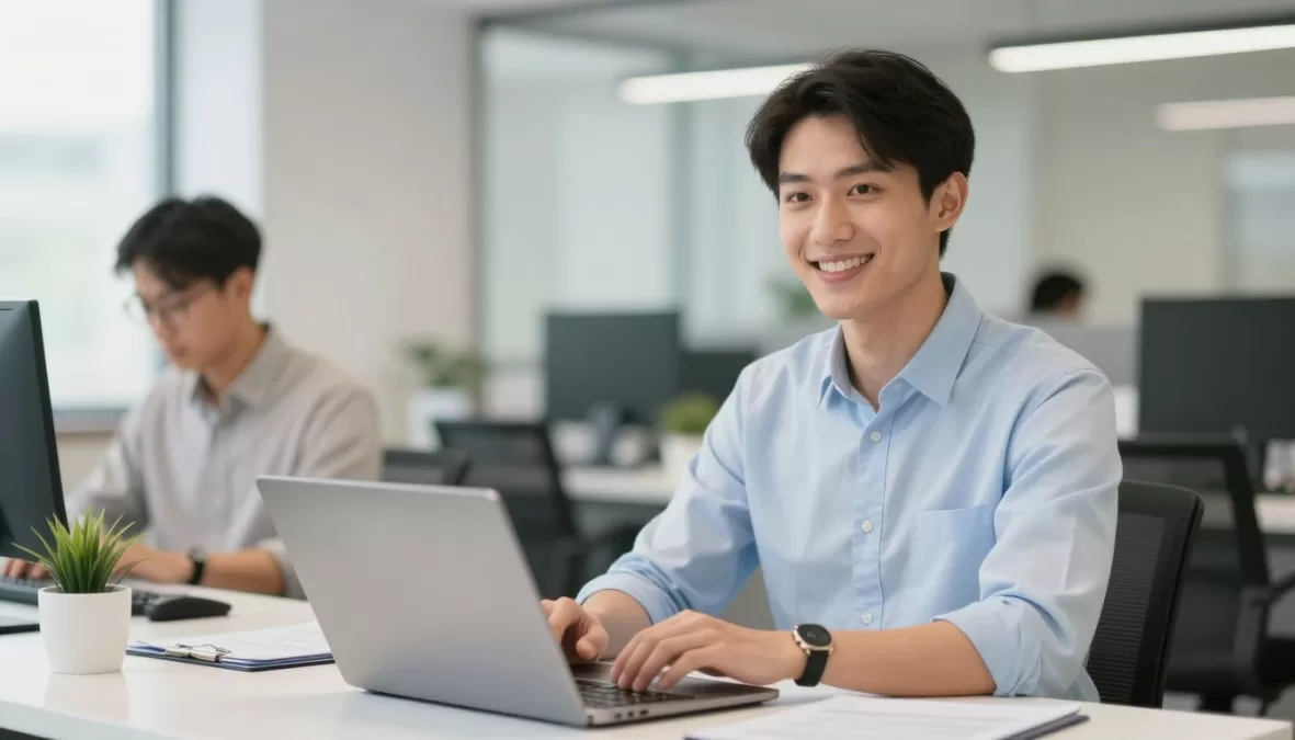 Professional working in a high-paying job without a college degree