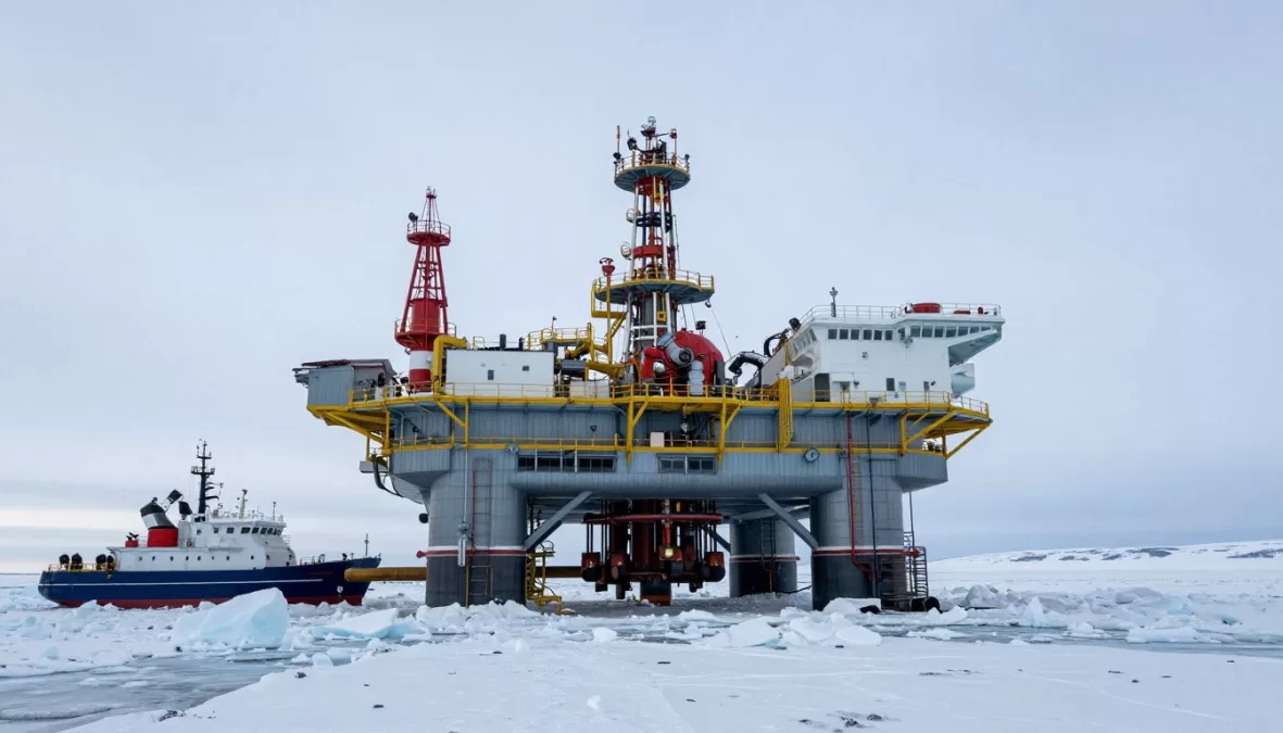 Russian Arctic oil platform operating in harsh conditions, showcasing Russia's position among top oil producing countries in 2026
