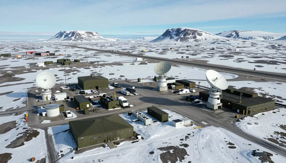 Thule Air Base in Greenland, showing the U.S. military presence on the island