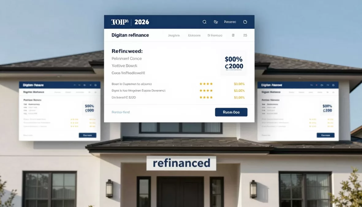 Top 10 home refinance companies in USA 2026 comparison showing digital mortgage platforms and customer service ratings