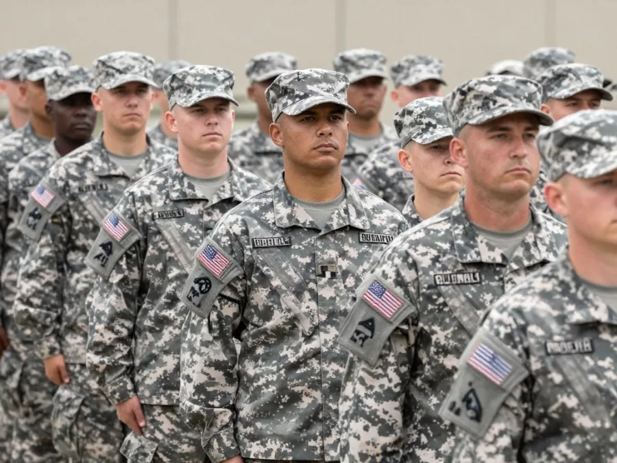 US military personnel in formation for Venezuela vs USA military comparison