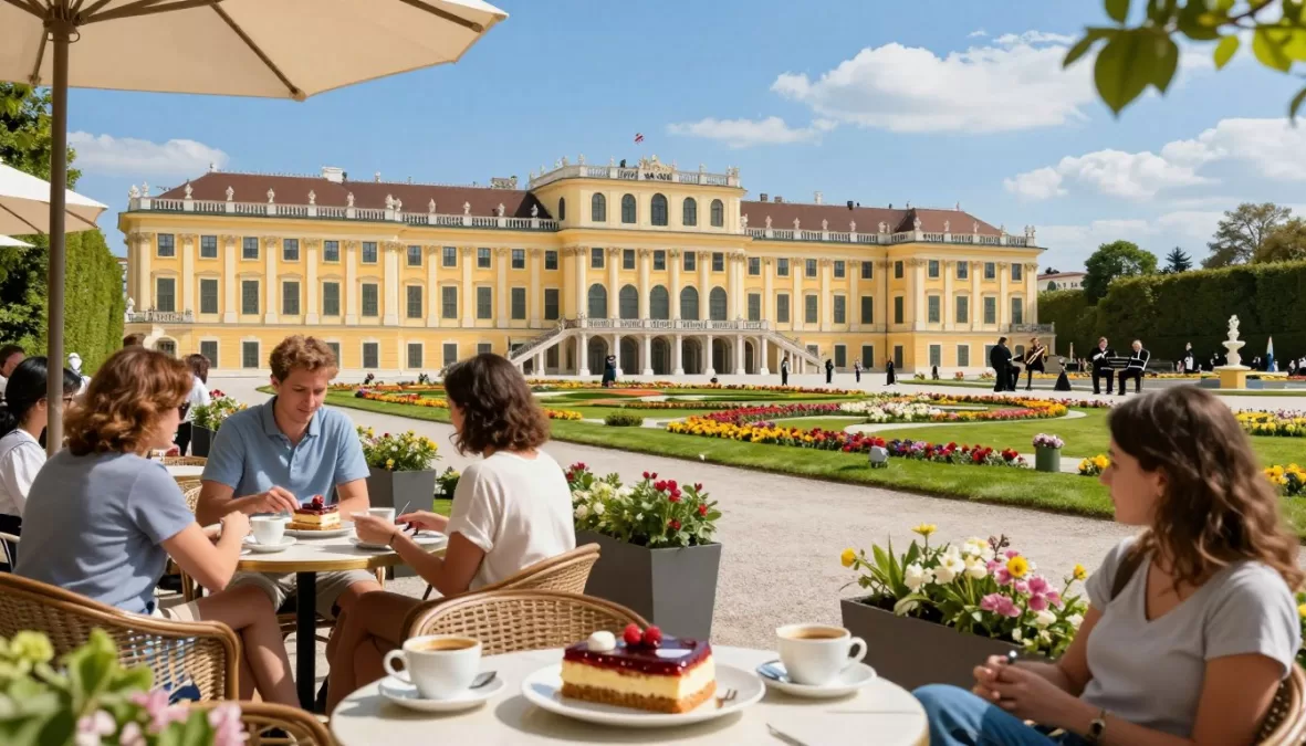 Vienna's grand palaces, gardens and outdoor cafes in summer