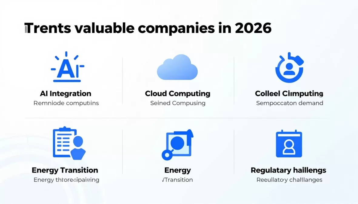 Visual representation of key market trends affecting the most valuable companies in the world 2026